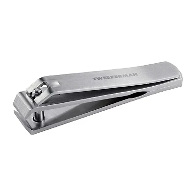 Image of TWEEZERMAN Nail Clippers for Thick Nails Toenail with Wide Opening and Large Handle, Stainless Steel