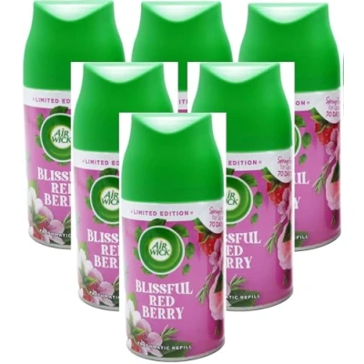 Image of 6 x Air Wick Freshmatic Max Automatic Spray Refill 250ml Blissful Red Berry