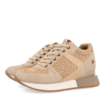 Image of Gioseppo Women&#039;s BAZINE Low Top Sneakers, Beig, 10 UK