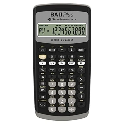 Image of Texas Instruments IIBAPL/TBL/3E2 Advanced Financial Calculator BAII Plus