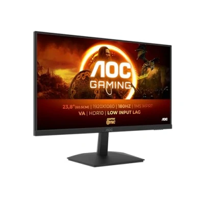 Image of AOC Gaming 24G15N, 24 inch Full HD Monitor, 180 Hz, 1 ms, Adaptive Sync, 1920x1080, HDMI 2.0, DisplayPort 1.4, Black