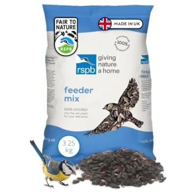 Image of RSPB 3.25Kg Feeder Mix for Wild birds, Oil rich black &amp; striped Sunflower seeds