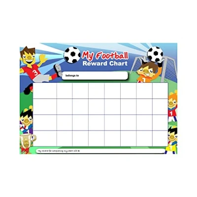 Image of SuperStickers Football Reward Chart, Multicoloured with 25 stickers