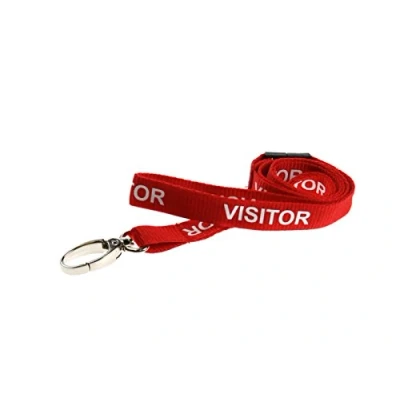 Image of ID Card It Holder Lanyard Neck Strap Visitor (Metal Clip) (50)