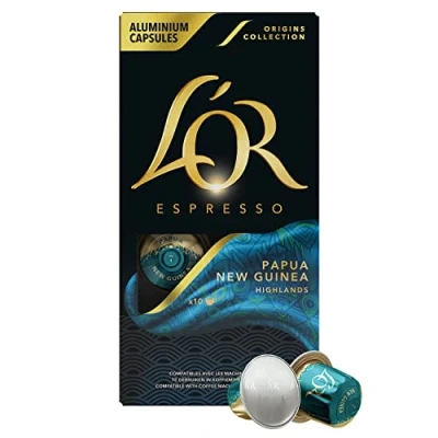 Image of L’OR Espresso Coffee Papua New Guinea Intensity 7 Nespresso®* Compatible Capsules (10 Packs of 10 pods)