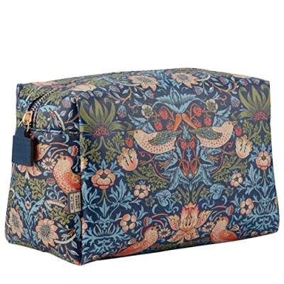 Image of William Morris Strawberry Thief Large Blue Wash Bag