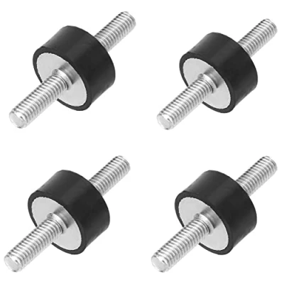 Image of Sourcing Map 25 x 20mm M6 Rubber Mounts, Male Anti Vibration Silent Block Car Boat Bobbins with 18mm Stud, for and Noise Control