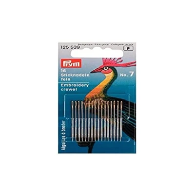 Image of Prym Crewel Embroidery Needles, Alloy Steel, Multi, 38 mm Länge 0,7 Dicke
