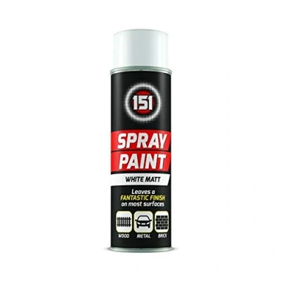Image of 3 x 250 Mililiter Multi Surface Aerosol Spray Paint Wood Metal Brick White Matt