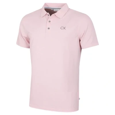 Image of Calvin Klein Mens Central Eco Polo Shirt Baby Pink M