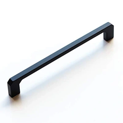 Image of 160mm Matt Black D Handle for Kitchen Cabinets Bedroom Bathroom Furniture Cupboards