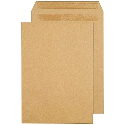 Image of Q Connect C4 Envelopes Pocket Self Seal 115 gsm Manilla (Pack of 250) 3461