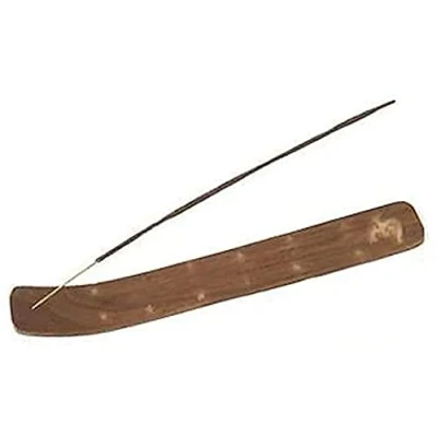 Image of ACCURATE Wooden Incense Stick Holder Ash Catcher with Brass inlay (1)