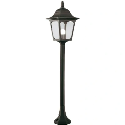 Image of Chapel 1 Light Outdoor Post Lantern Black IP44, E27