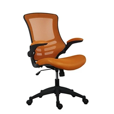 Image of Office Hippo Mesh Operator Chair, Height &amp; Tilt Adjustable Ergonomic Chair with Tension Control, Flip Up Arms, Computer for Daily Use, to 115kg Weight, 5 Year Component Wty Orange