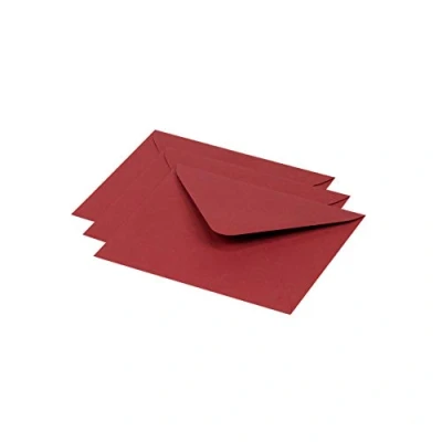 Image of Clairefontaine Ref 60180C Pollen Envelopes (Pack of 20) 125 x 138mm Sized, 120gsm Paper, Gummed Seal, Inkjet &amp; Laser Printer Compatible, Acid Free Maroon