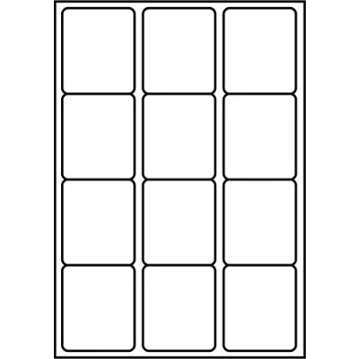 Image of SmithPackaging A4 Self Adhesive Address Labels, 12 Labels Per Sheet, 100 Sheets, 63.5 x 72mm 1200