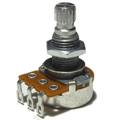 Image of B500K linear guitar potentiometer 16mm diameter 18mm shaft tone volume
