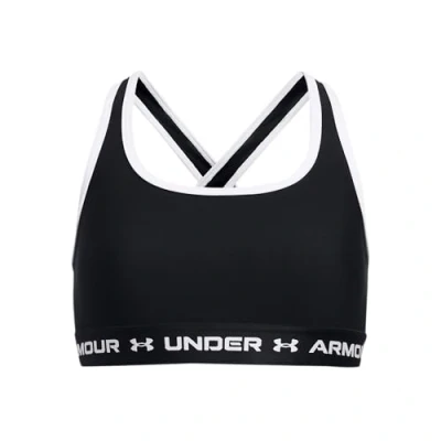 Image of Under Armour G Crossback Medium support sports bra black, Women&#039;s, Size: 6y, Black