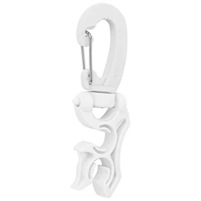 Image of Dive Hose Holder, Plastic Scuba diving BCD Regulator Holder Clip Quick Release Buckle Fixed Hook(White)