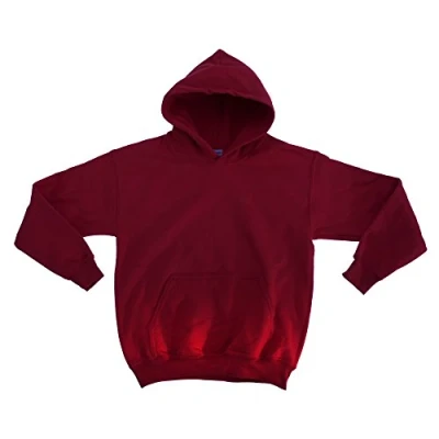 Image of GILDAN Heavy Blend Childrens Unisex Hooded Sweatshirt Top/Hoodie (M) (Maroon)