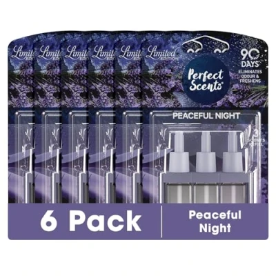 Image of Perfect Scents 3 Air Freshener Refill Limited Edition Compatible with 3volution Peaceful Night (Pack of 6) 6x20ml