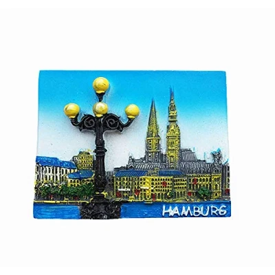 Image of Hamburg Germany Fridge Magnet Travel Souvenir Gift Home Kitchen Decoration Magnetic Sticker,Hamburg Refrigerator Collection