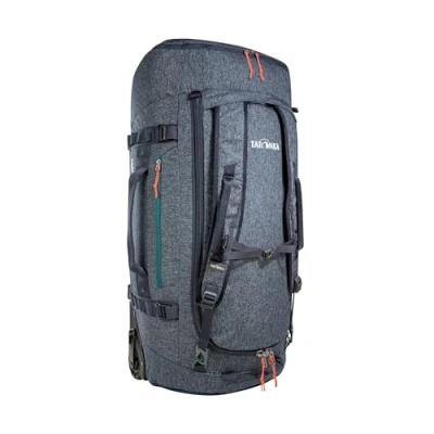 Image of Tatonka Trolley Duffle Roller 80 Foldable Travel Bag with Wheels and Backpack Function Stows in Own Lid Pocket Litre Volume, Navy, litres, Large Without Frame