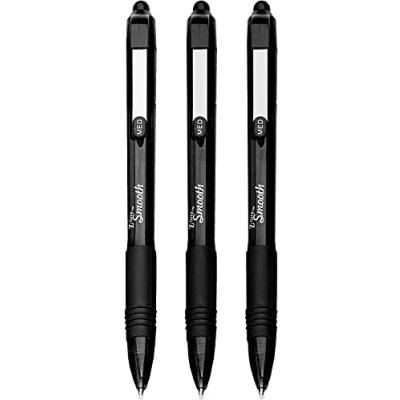 Image of Zebra Z Grip Smooth Retractable Ballpoint Pen 3 Pack Black