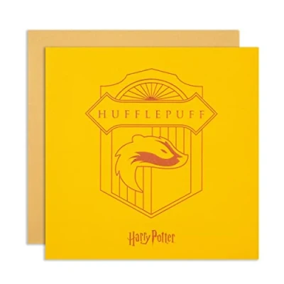 Image of Cardology Harry Potter Hufflepuff Birthday Card Magical Mischief Collection Official Wizarding World Merchandise (Hufflepuff)