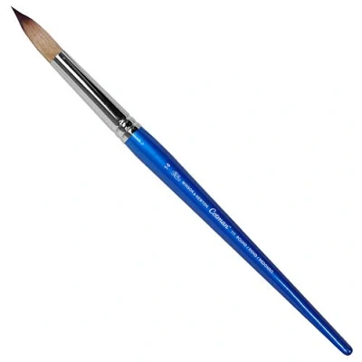 Image of Winsor &amp; Newton brush, Wood, Transparent, No 14 . 10 mm, round short handle