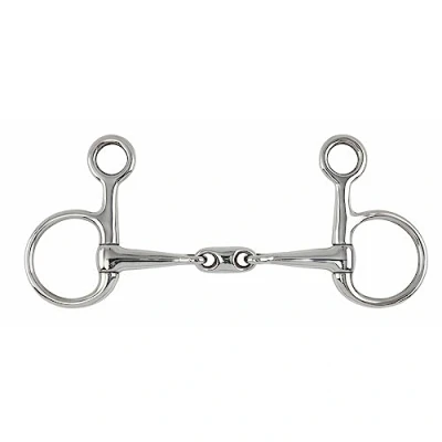 Image of Shires Hanging Cheek Snaffle with Lozenge 6&quot;