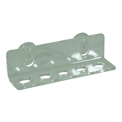 Image of Focus Plastics TOOTHBRUSH &#039;STICK ON&#039; HOLDER FOR 5 BRUSHES WITH 2 SUCTION CUPS 10 COLOURS (Clear)