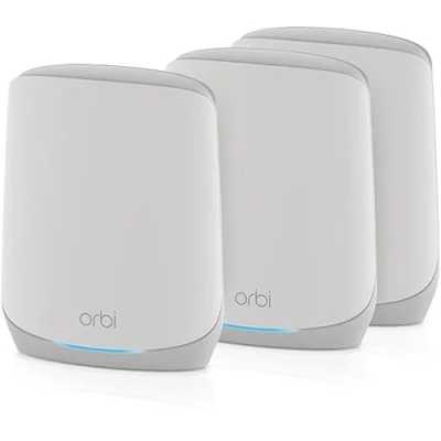 Image of NETGEAR Orbi Mesh WiFi 6 System (RBK763S) , Router &amp; 2 Extenders Cover Every Room, Up to 6,000 Sq Ft Improve Speeds 5.4 Gbps 75 devices Simple App Set