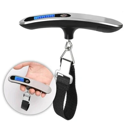 Image of Luggage Scale Portable Digital Weight for Travel Suitcase, Electronic Suitcase Hanging Scales Weighing Lightweigh 110 Lb/ 50Kg Capacity, Black