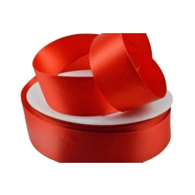 Image of Luxury Love, Valentines, Anniversary, Birthday, Christmas Ribbon Various Designs &amp; Lengths (25mm Red Satin, 10 Metres)