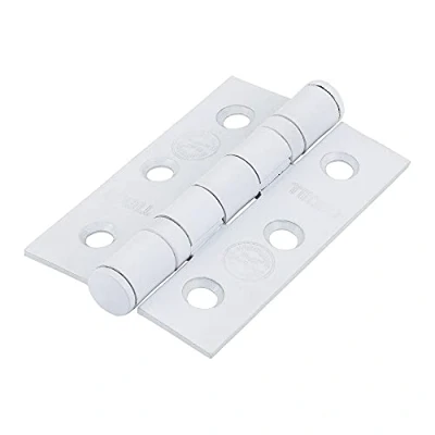 Image of TIMCO Fire Door Hinge for Internal Residential Doors Ball Bearing Epoxy White 76 x 51 2.2