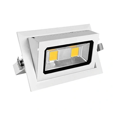 Image of G.W.S® 40W Rectangular Directional Adjustable LED Gimbal Light Scoop Retail Downlight Day White 6000K, Driver Included