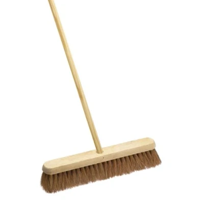 Image of Harris Victory PA25018H 18 inch Natural Coco Platform Broom with Handle/Stay