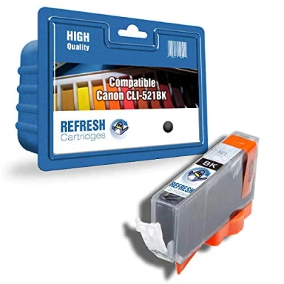 Image of Refresh Cartridges Compatible Ink Cartridge Replacement for Canon CLI 521BK (Photo Black)