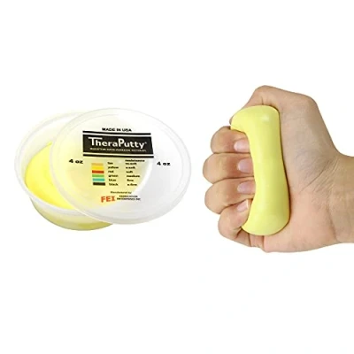 Image of Cando TheraPutty Therapeutic modelling clay 4 oz yellow (very light)
