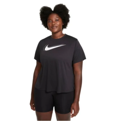 Image of Nike DD4898 W NK DF SWSH RUN TOP SS T shirt women&#039;s black/reflective silv S
