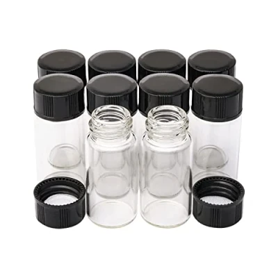 Image of Pxyelec Liquid Sample Collection Glass Bottles Vials Screwcap Capacity 5 ml,1/6 Oz Pack of 10