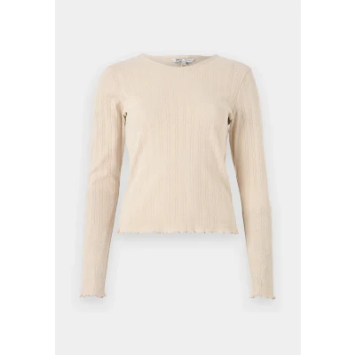 Image of ONLY Women&#039;s Onlcarlotta L/S Top JRS Longsleeve T Shirt, Pumice Stone, XS
