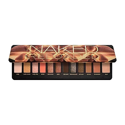 Image of Urban Decay Naked Reloaded Eyeshadow Palette, 12 Warm Neutral Shades for any Occasion, Professional Quality Brush Included, 15.6g