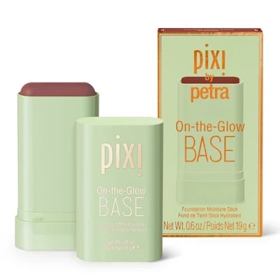 Image of Pixi Beauty On the Glow Base Tinted Moisturizer Foundation Stick Cocoa: Richest, deep neutral shade 0.6 oz / 19g