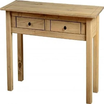 Image of Vida Designs Panama 2 Drawer Console Table Natural Oak