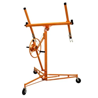 Image of Drywall Lifter Plaster Board Hoist DIY Jack Tool Sheet 16ft Reach 68kg Lifting Capacity 10cm Caster Wheels Mobile Lockable Heavy Duty Foldable Commercial Equipment Building