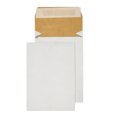 Image of Q Connect C4 Padded Gusset Envelopes Peel/Seal White Pk 100 KF3531