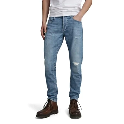 Image of G Star Men&#039;s 3301 Slim Jeans, Blue (faded niagara restored 51001 D316 G007), 30W / 32L
